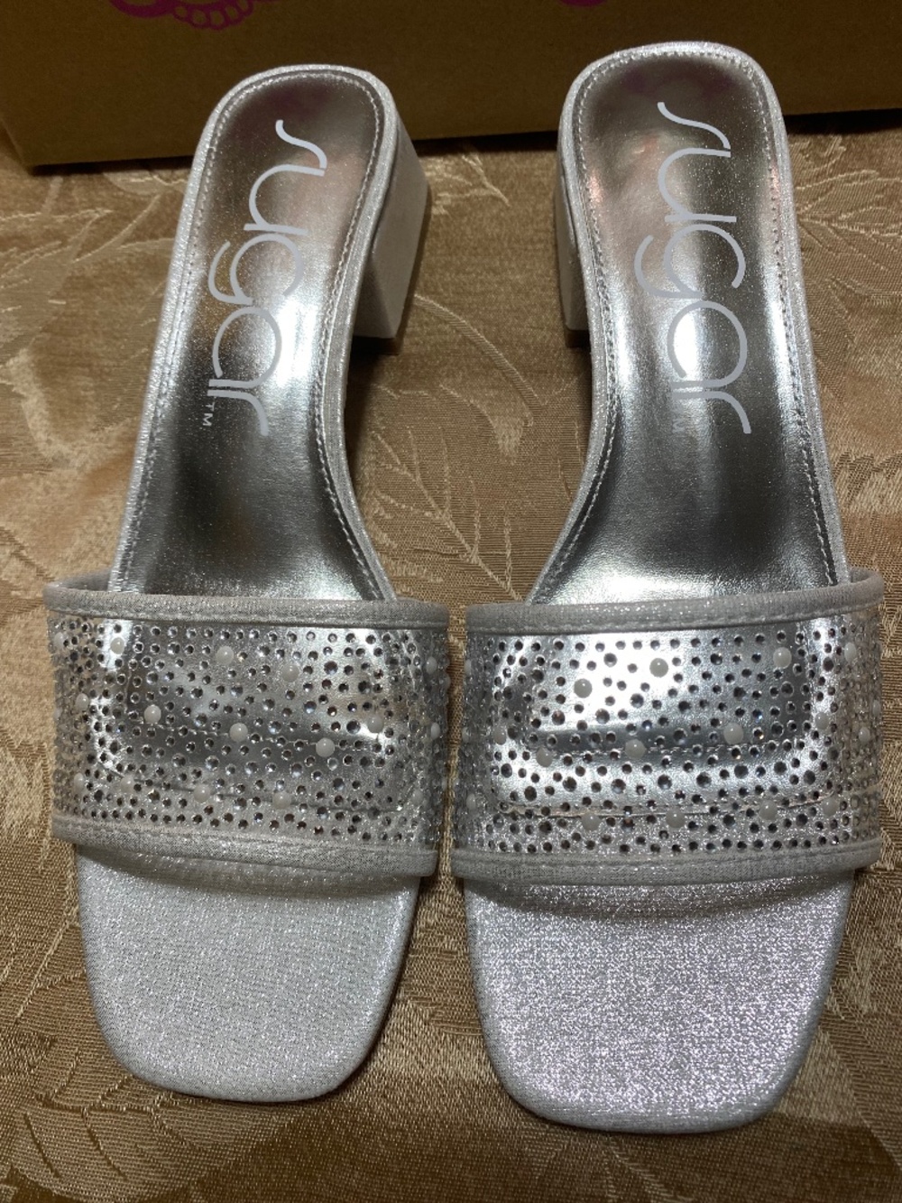 Wedding party Sugar sandals Bling New 8M